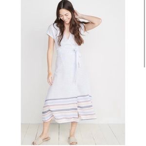 NWT | Marine Layer | Maddie Wrap Midi Dress | Bel Air Blue | XL